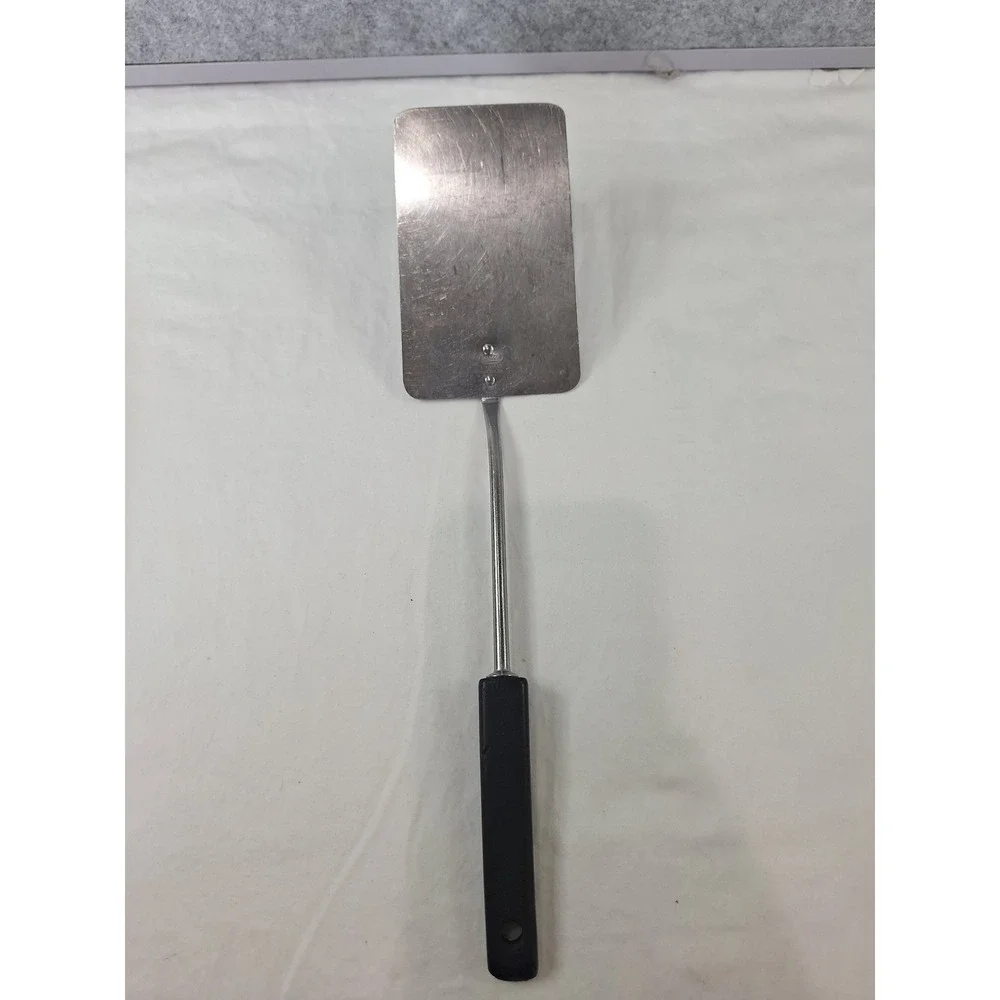 Vintage Androck Stainless Steel Spatula Black Handle Solid Turner Made in USA